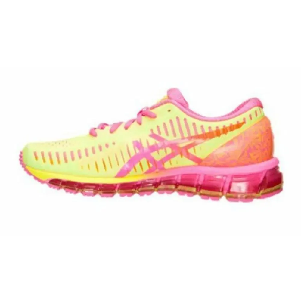 NEW SZ 6 WOMENS ASICS GEL QUANTUM 360 T5J6Q-073 FLASH YELLOW/HOT PINK SNEAKERS